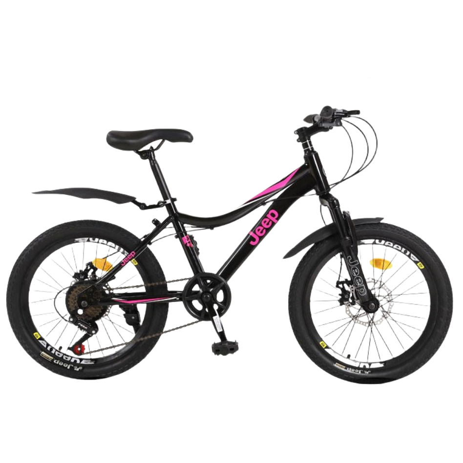 

Шоссейный велосипед High Carbon Steel с дисковыми тормозами для ежедневных поездок, Unisex Jeep, 7-speedjp черный розовый