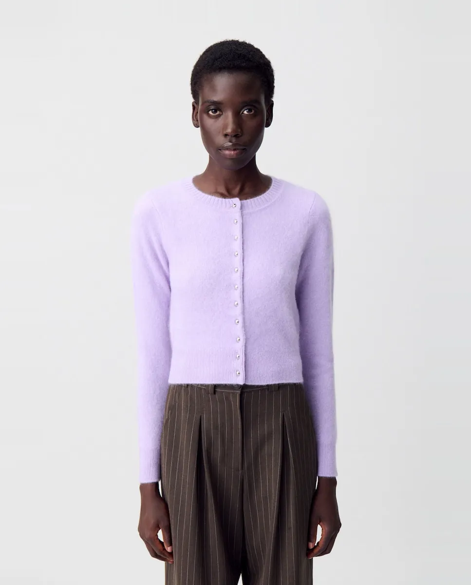 

Женский кардиган из мягкой пряжи Claudie Pierlot, фиолетовый