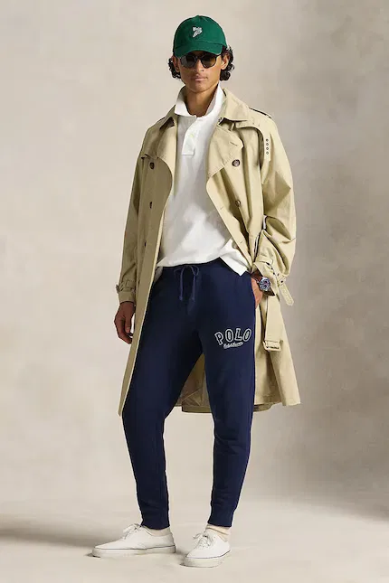 Спортивные штаны из футера Polo Ralph Lauren, темно-синий — фото 3