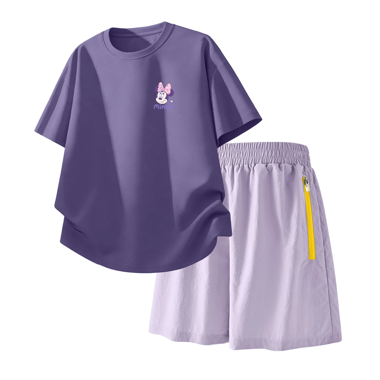 Детский спортивный костюм Casual Sportswear 2 Piece Set Disney, Di Qipini K Starry Night Purple+Solid Color Taro Paste Purple