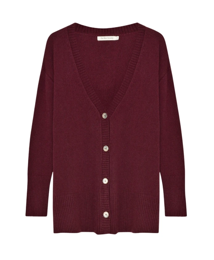 

Женский кардиган Агаты, сливовый фантазийный The New Society, красный