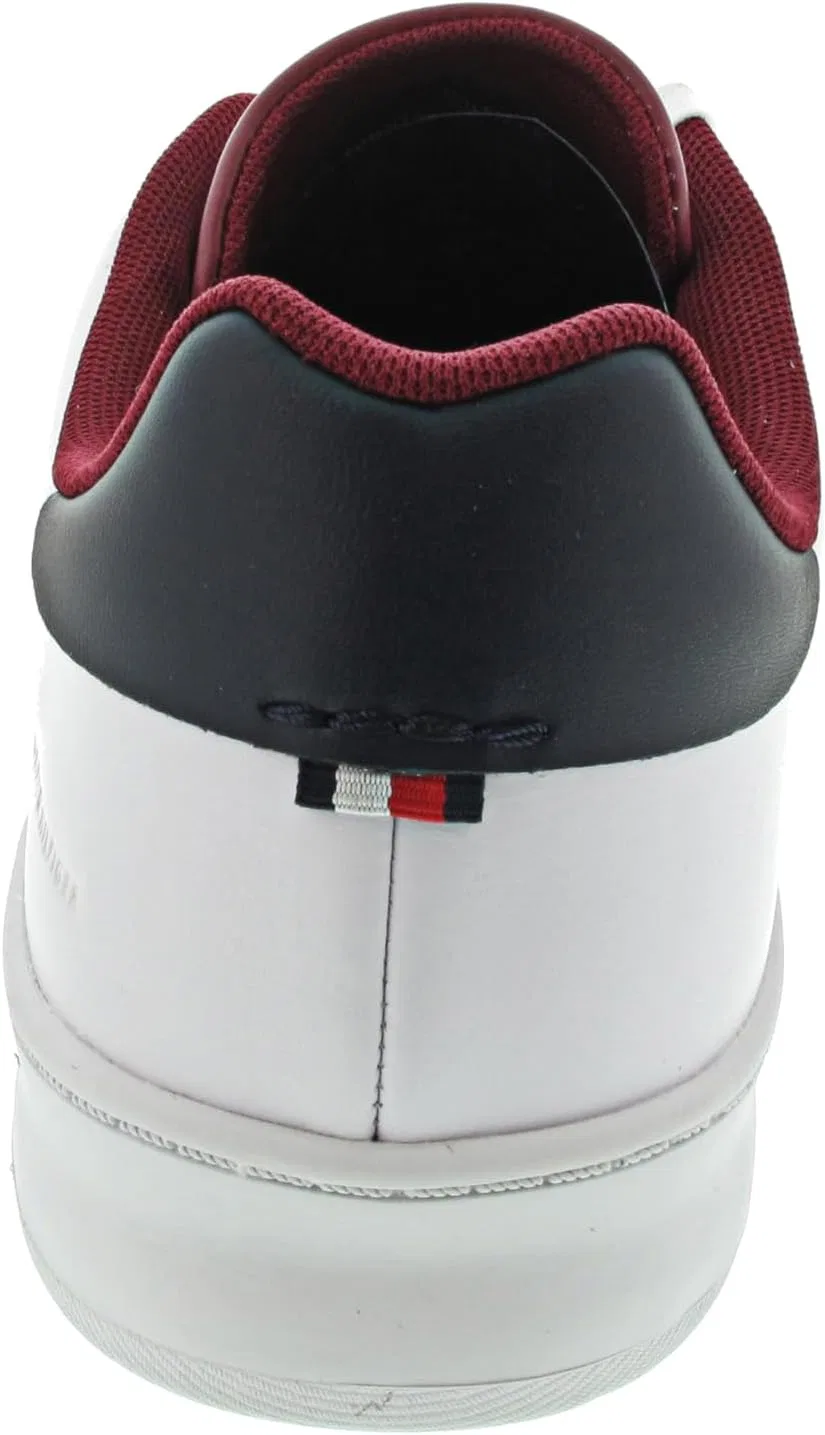 Мужские кроссовки Tommy Hilfiger Court Trainers Leather Cup Fm0fm04483 Cupsole Trainers, Blue Rwb — фото 2