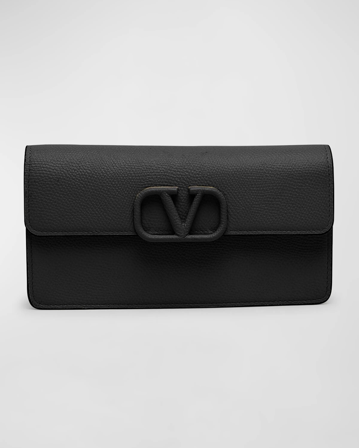 

Кожаный кошелек VLOGO на цепочке с клапаном Valentino Garavani, цвет Nero