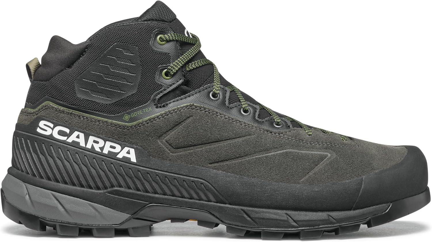 Мужские походные и альпинистские ботинки SCARPA Rapid XT Mid GTX с водонепроницаемой кожей и технологией Gore-Tex, Shark/Military — фото 3