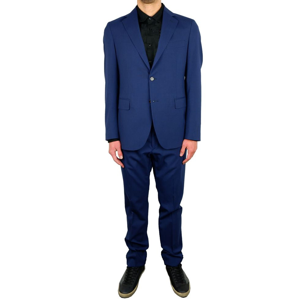 

Aquascutum Элегантный мужской костюм-двойка из смесовой шерсти, синий