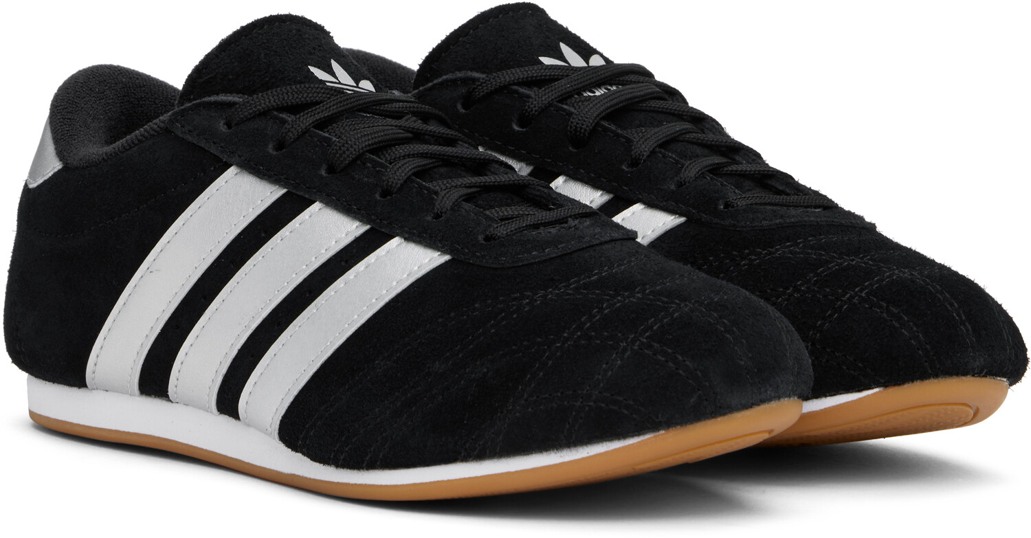 Черные кружевные кроссовки для тхэквондо Adidas Originals, Core black/Silver metallic/Cloud white — фото 4