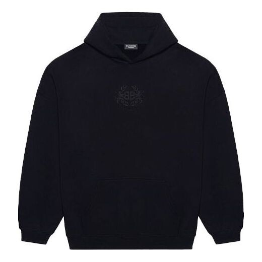 

Толстовка embroidered bb crest hoodie 'black' Balenciaga, черный