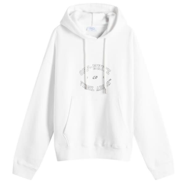 

Толстовка с капюшоном для скейтбординга в колледже Off-White, белый