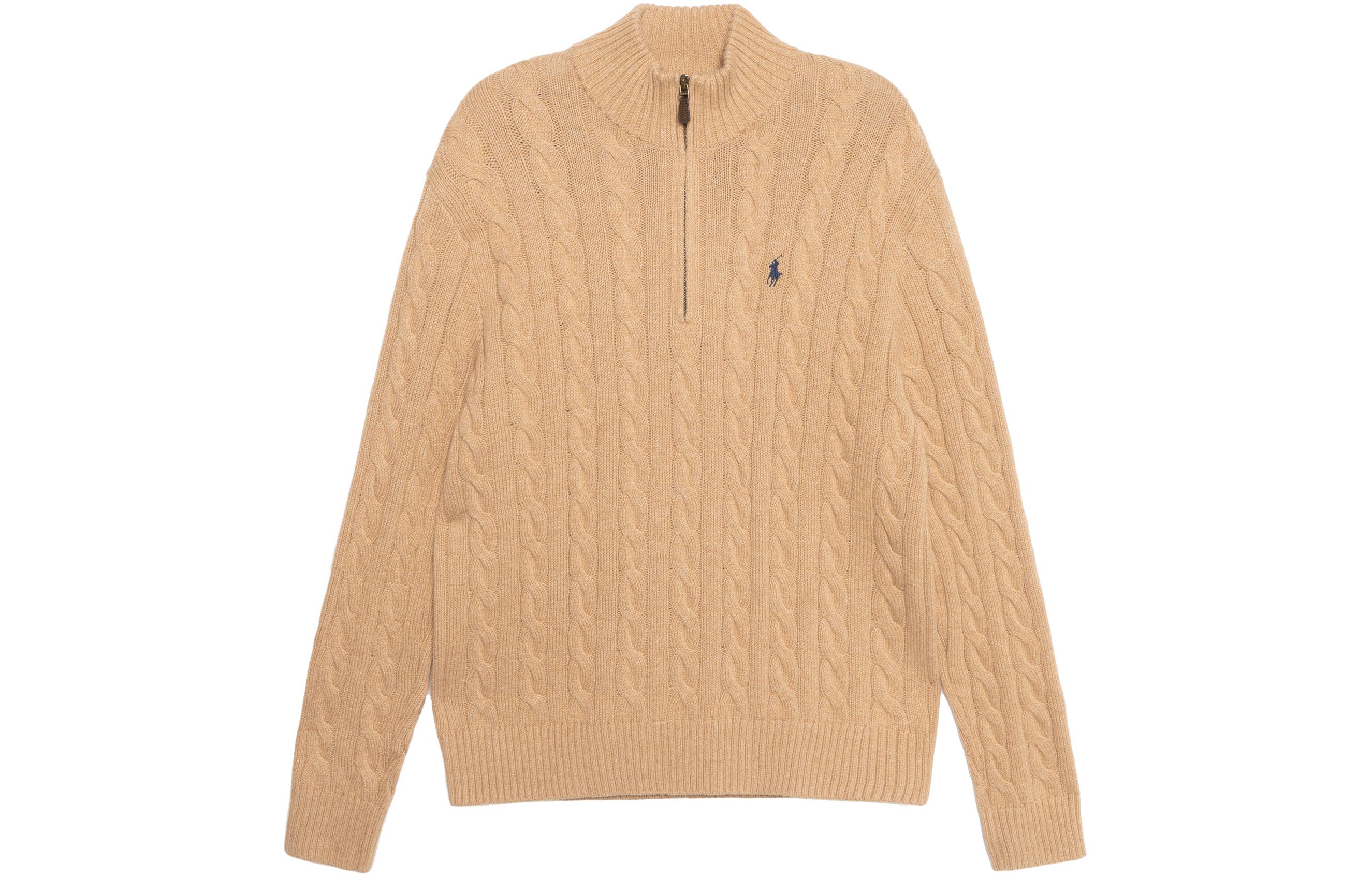 

Футболка поло из кашемира мужская FW22 бежевая Polo Ralph Lauren