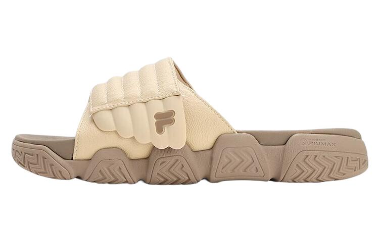 Тапочки FILA FUSION Lifestyle Comfort Slides 'Beige Brown' T12M321507FGG, бежевый — фото 2
