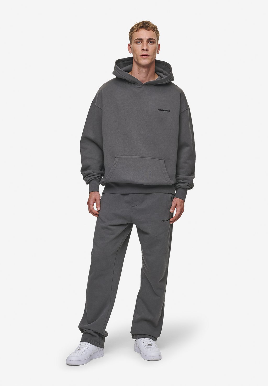 

Толстовка с капюшоном LOGO OVERSIZED HOODIE Pegador, серый деним