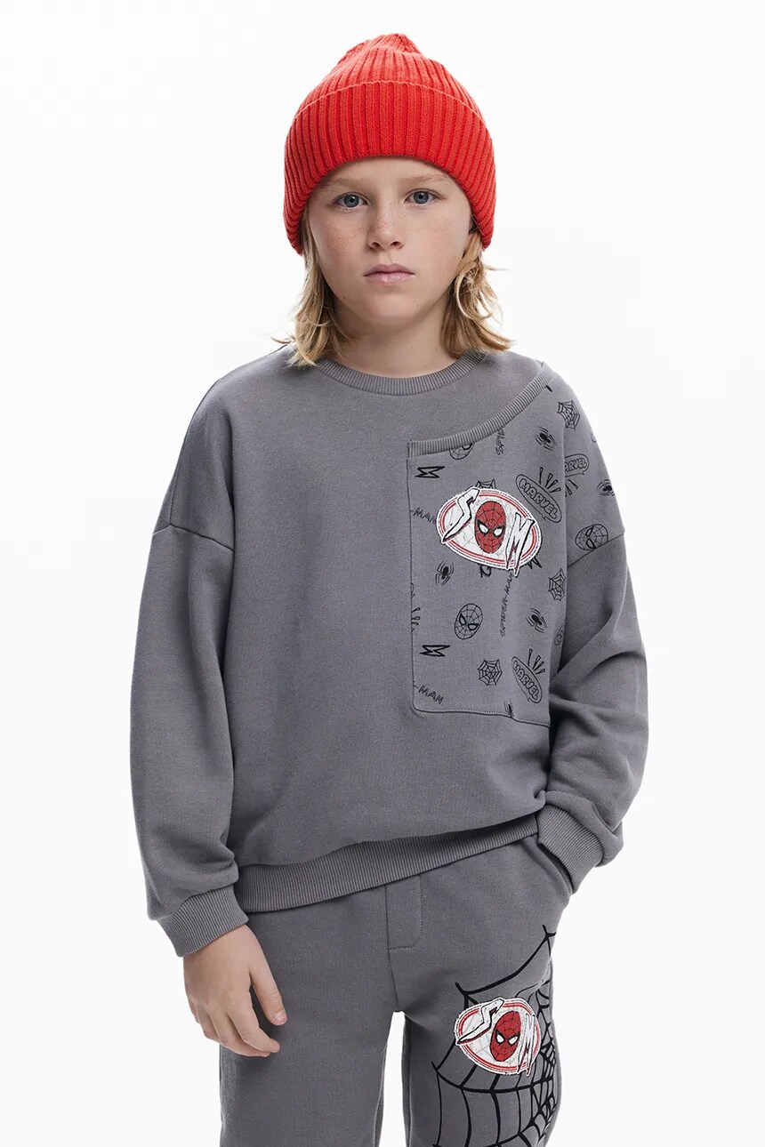 

Детская хлопковая толстовка Desigual, серый