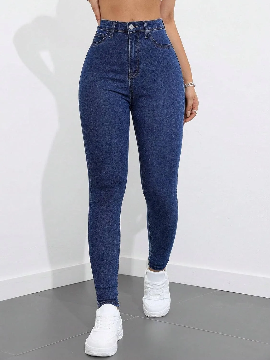 Женские джинсы с высокой посадкой на каждый день Generic, Dark Wash — фото 3