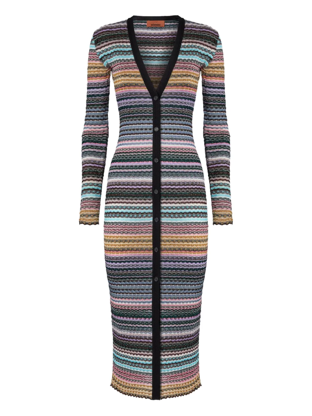 

Кардиган с полосатым узором на пуговицах Missoni, синий
