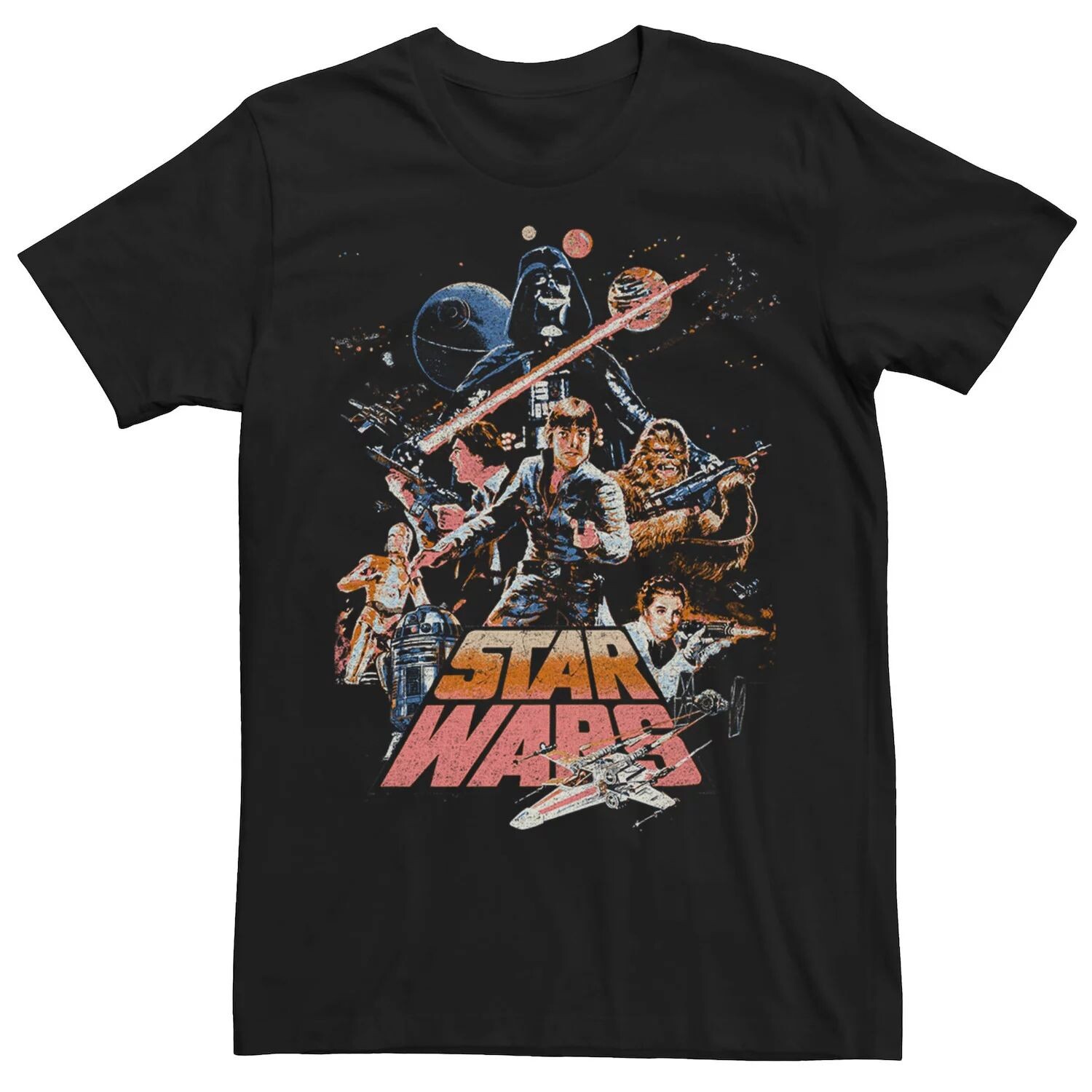

Мужская винтажная футболка с плакатом «Звездные войны Stand & Fight» Star Wars