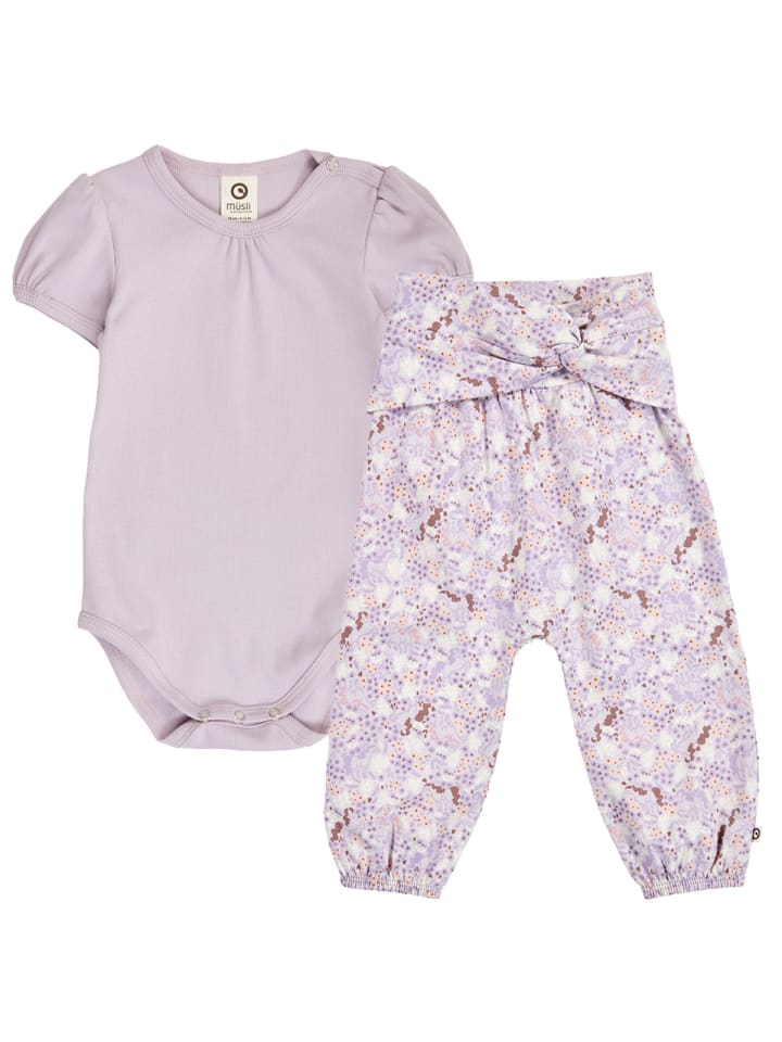 

Müsli Комплект из боди с короткими рукавами и детских штанишек в расцветке Bloom/ Tofu/ Pecan