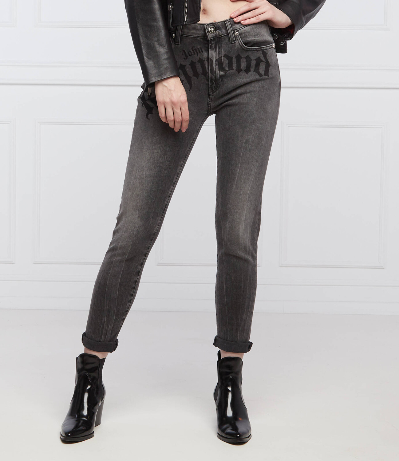

Джинсы John Richmond kate skinny fit, цвет grafite