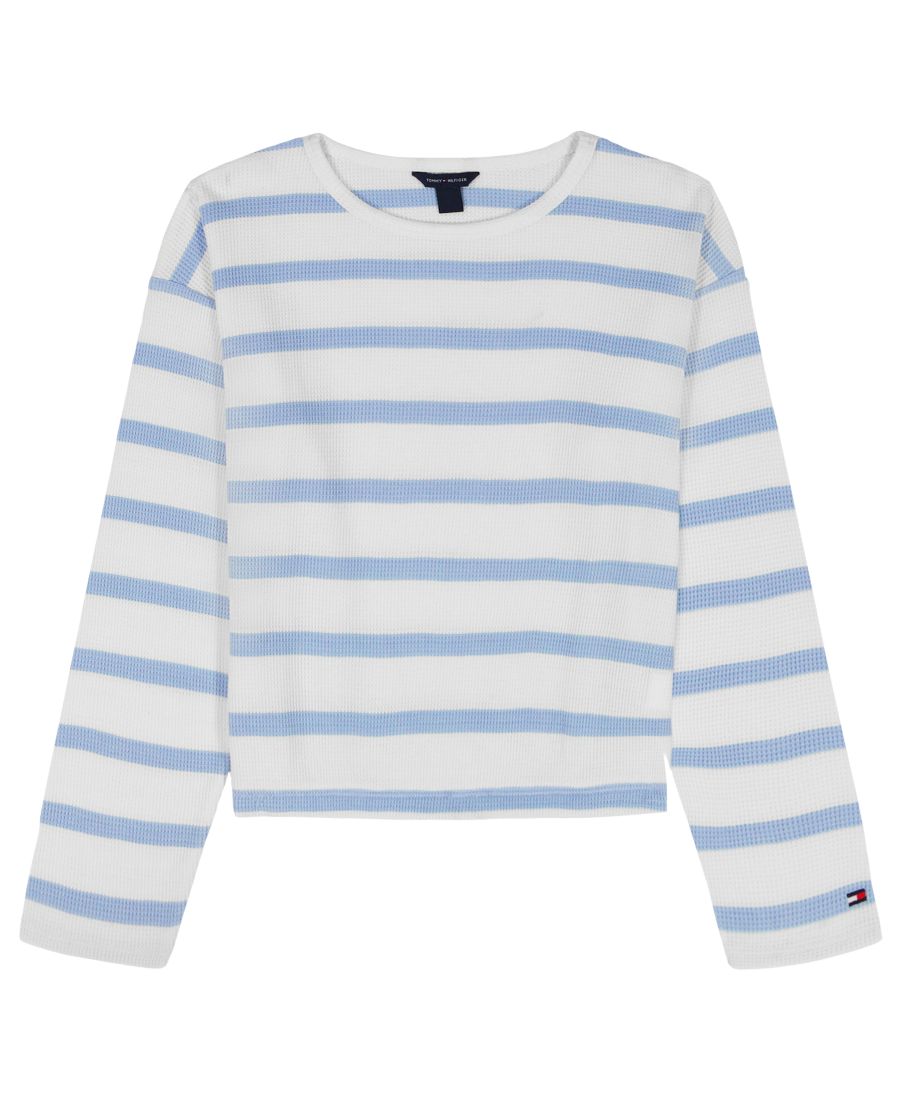 

Детская футболка с круглым вырезом и вафельной полоской для девочек 7-16 лет Tommy Hilfiger, White, Белый, Детская футболка с круглым вырезом и вафельной полоской для девочек 7-16 лет Tommy Hilfiger, White