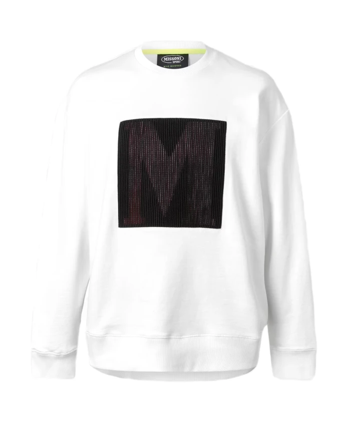

Толстовка с круглым вырезом и логотипом M Missoni, белый
