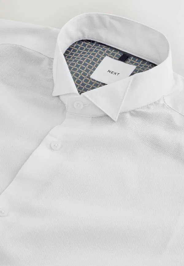 Рубашка формальная Next, Regular fit wing collar occasion long sleeve, белый — фото 2
