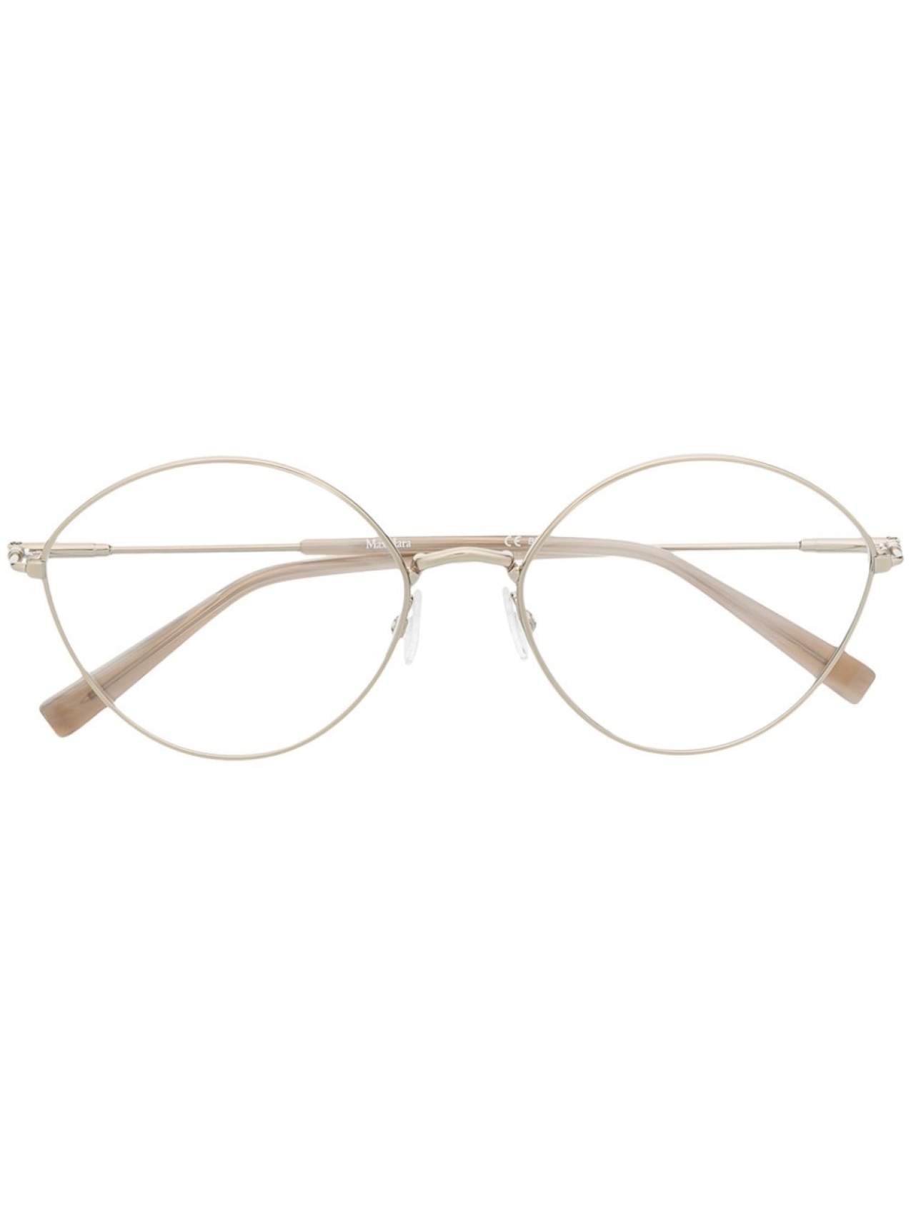 

Очки в круглой оправе Max Mara Eyewear, золотой