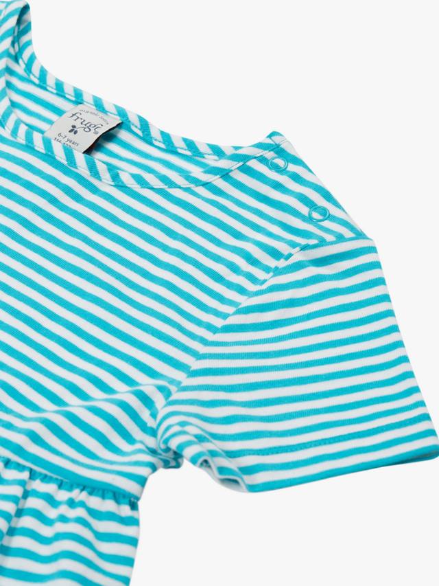 Детское платье Pixy Stripe с аппликацией и ярусами Frugi, Blue — фото 3