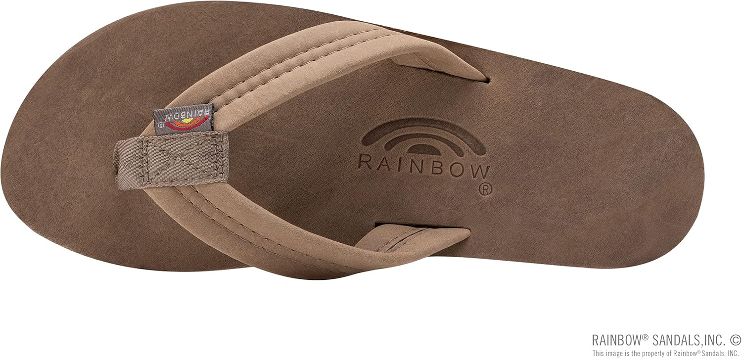 Мужские сандалии Rainbow с двойным слоем кожи и поддержкой свода стопы Rainbow Sandals, серый — фото 3