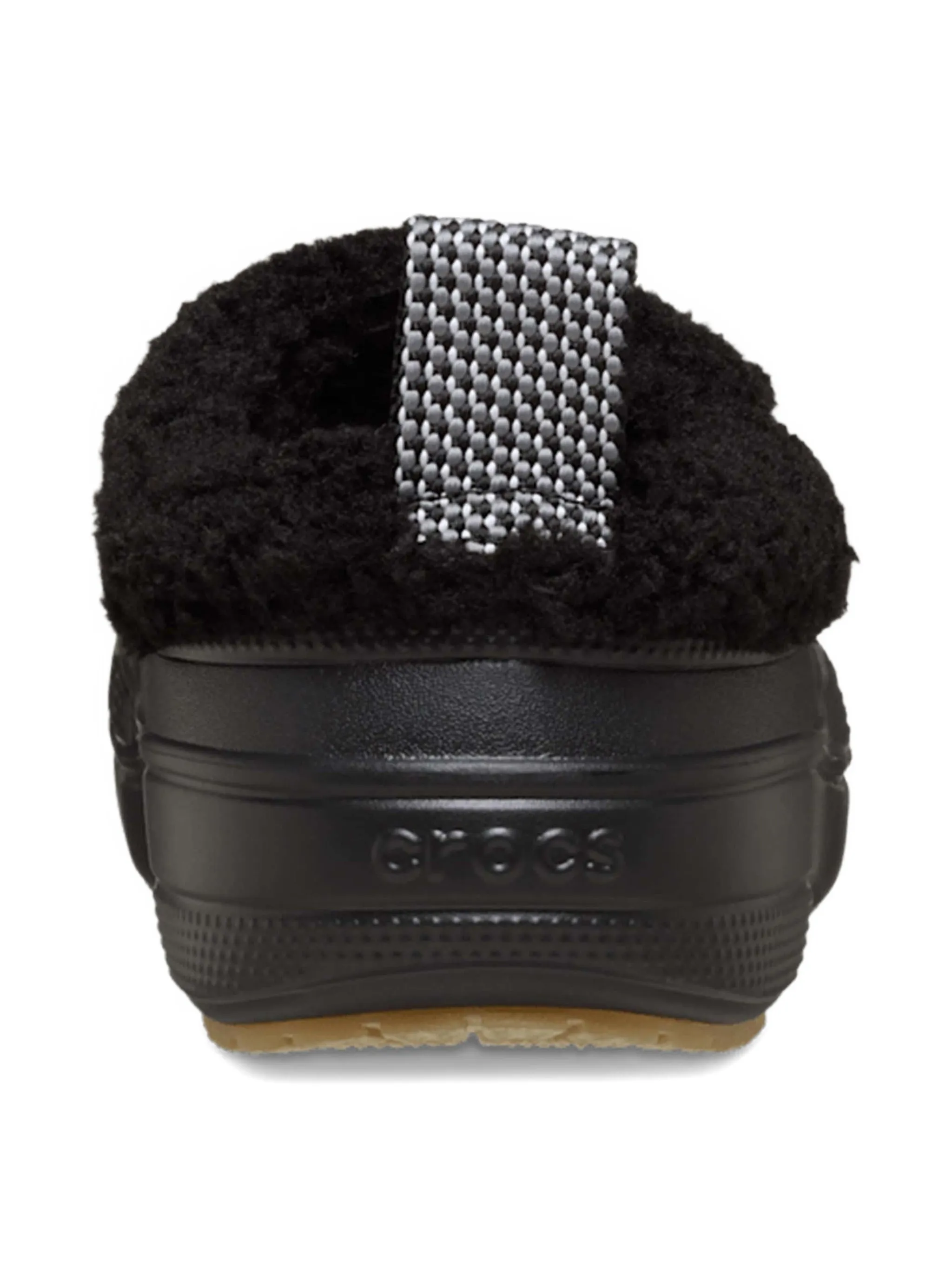 Тапочки с меховой оторочкой Crocs Kids, черный — фото 2