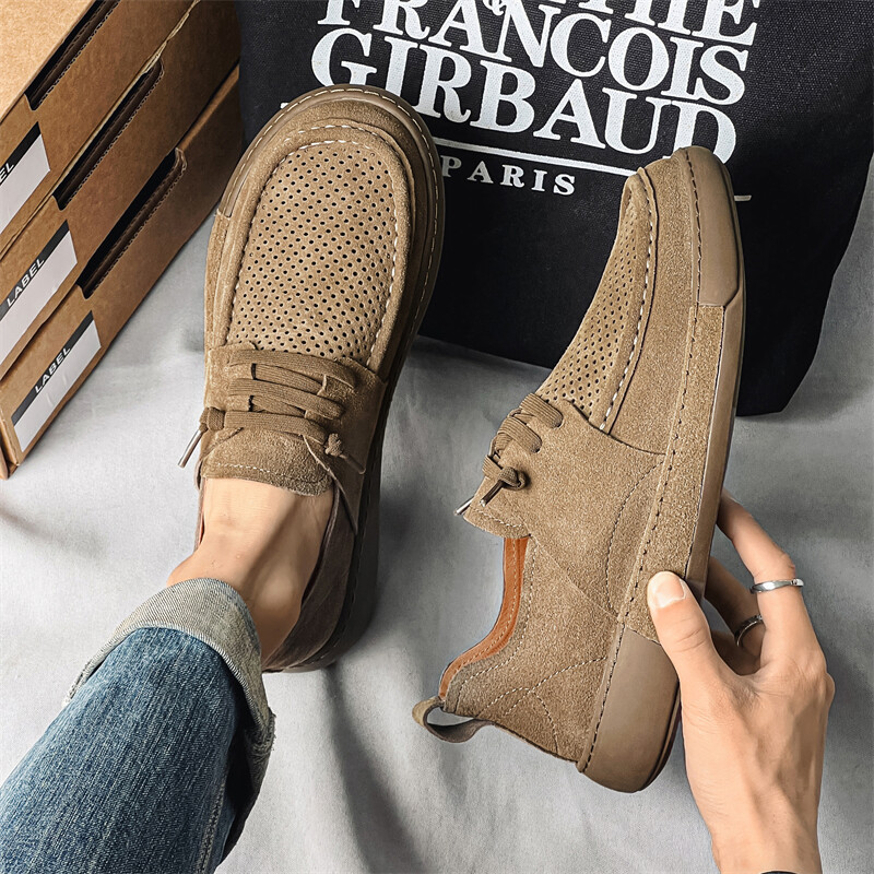 Туфли мужские Men"s Casual Men Low-Top Modengpan, коричневый — фото 4