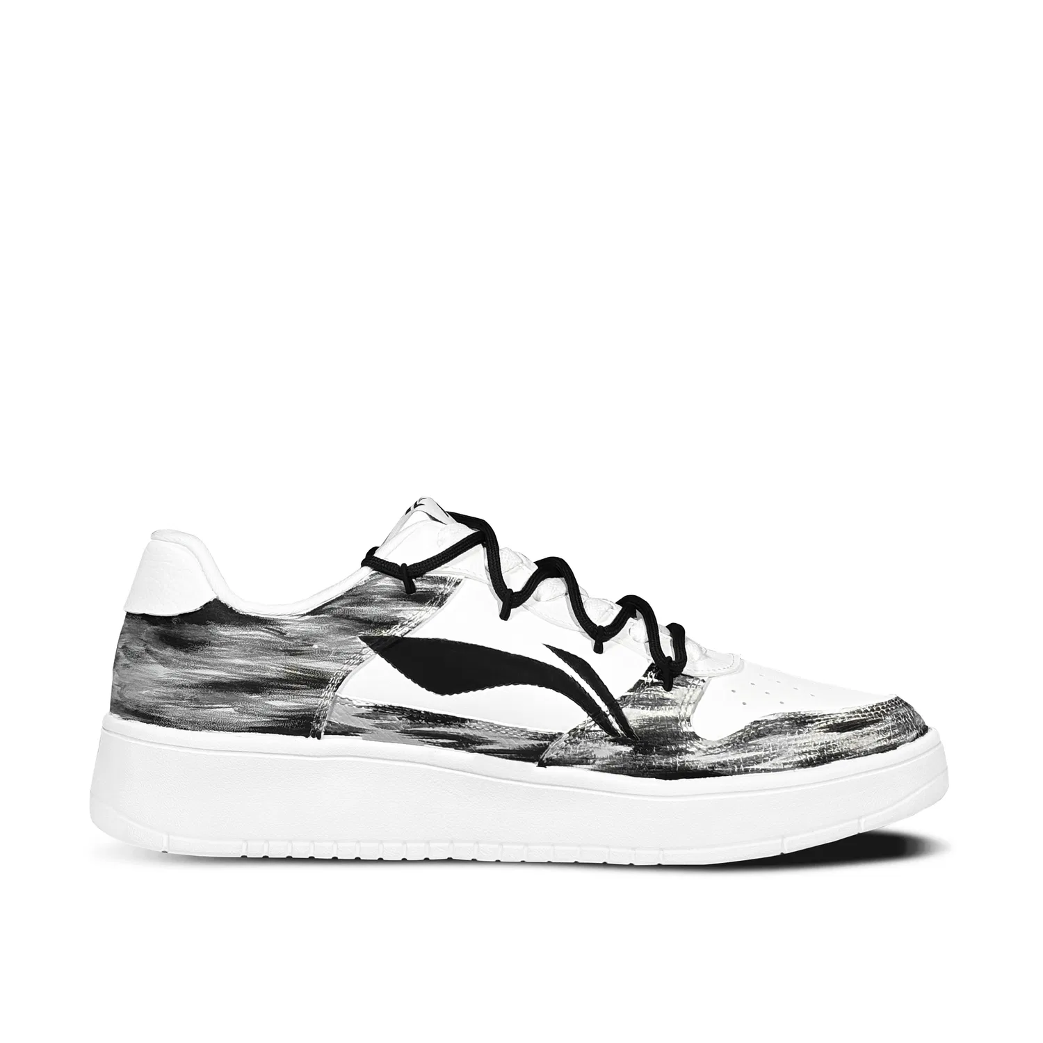 Кроссовки скейтбордические с принтом Li-Ning Black White — фото 3