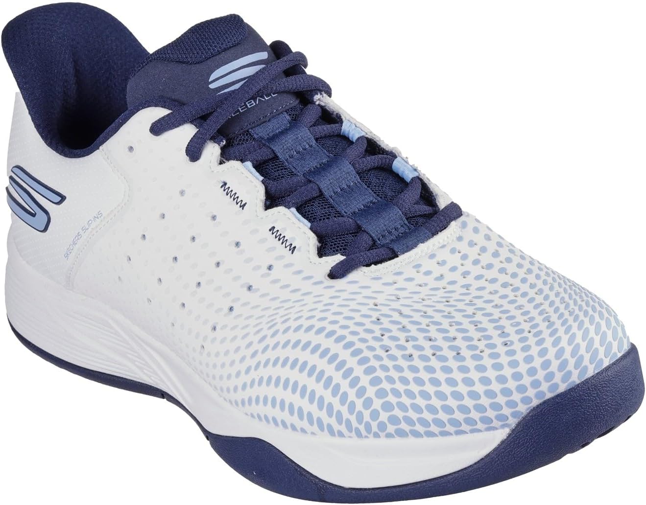 

Мужские кроссовки Skechers Viper Court Reload с легким надеванием без рук, белый