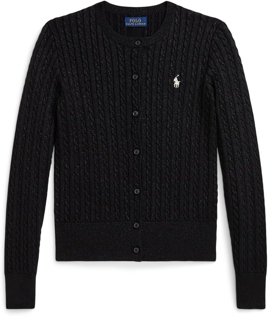 

Свитер Polo Ralph Lauren Kids Metallic Mini-Cable Cardigan, Black