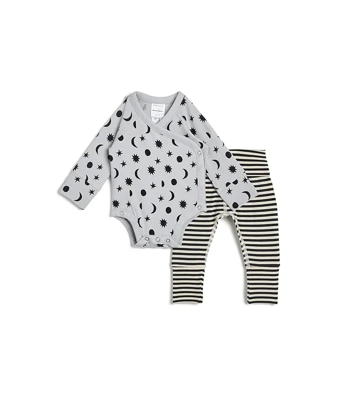 Комплект Wiggle Set из TENCEL Stars and Moon on Tonal Grey, Hanna Andersson
