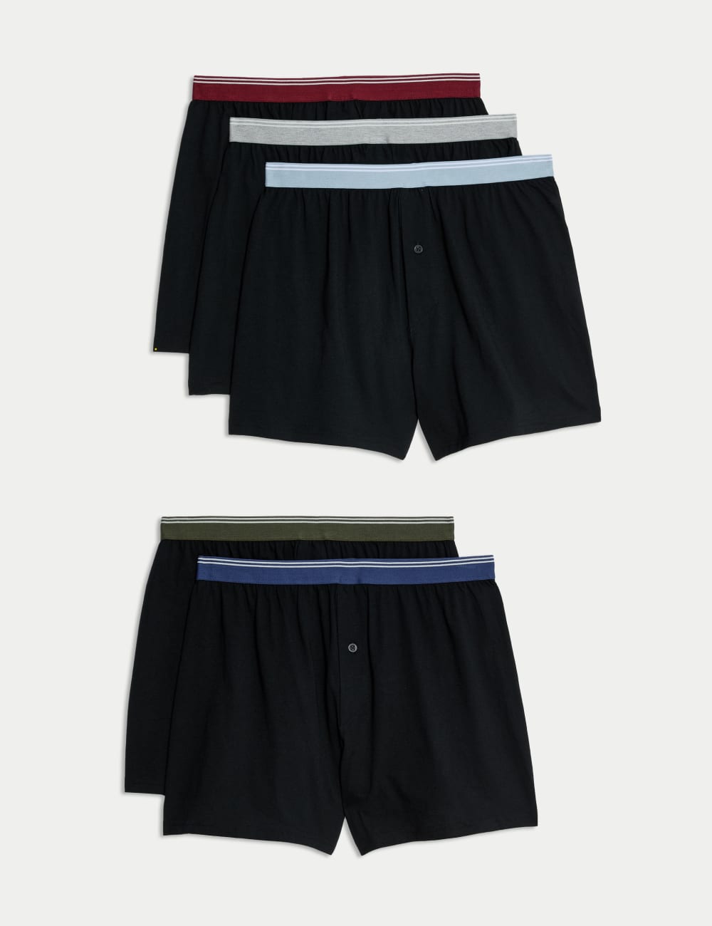 

5 пар трусов-боксеров из чистого хлопка Cool & Fresh Jersey Marks & Spencer, черный