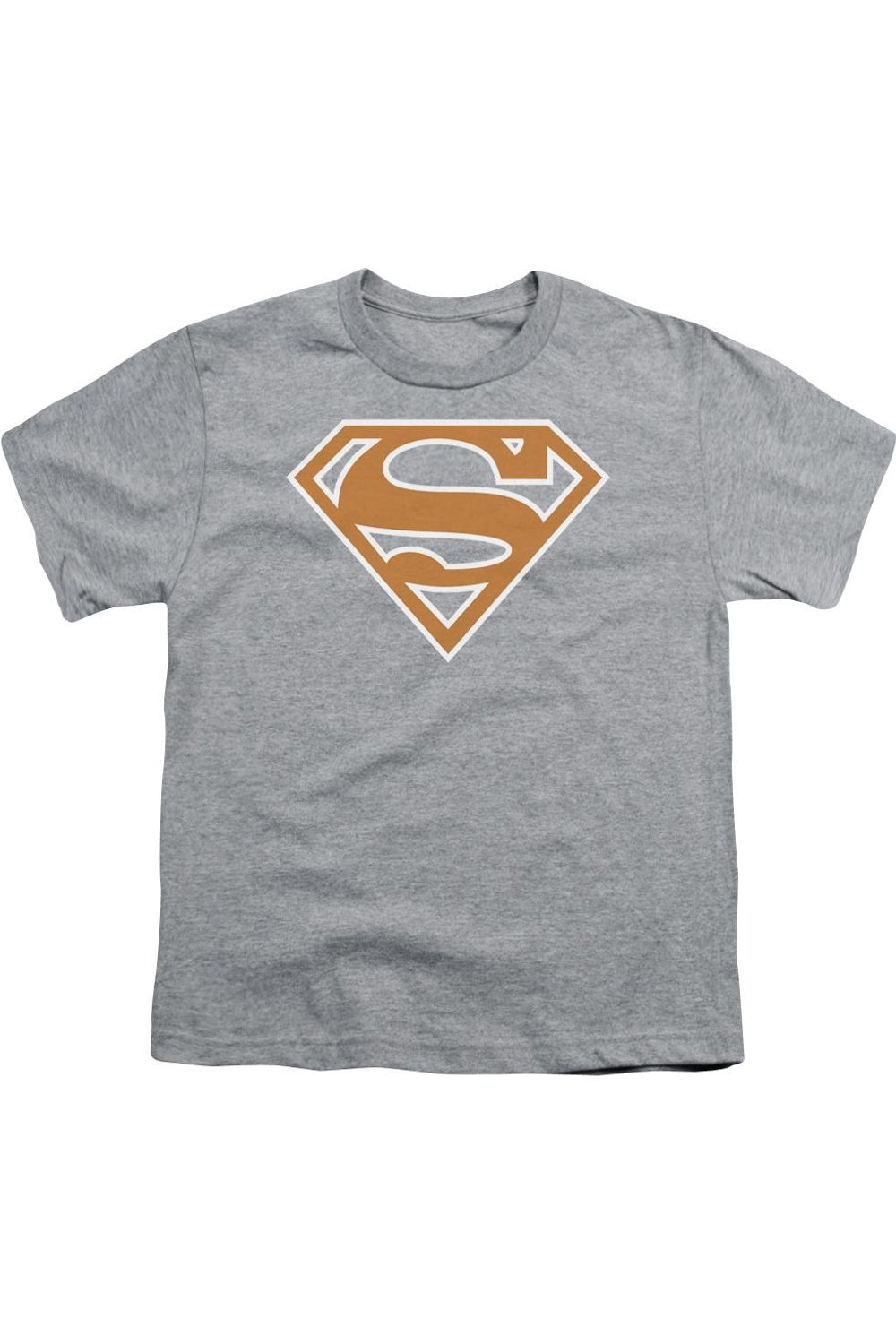 

Футболка с коротким рукавом для детей с оранжево-белым щитом Superman Gildan