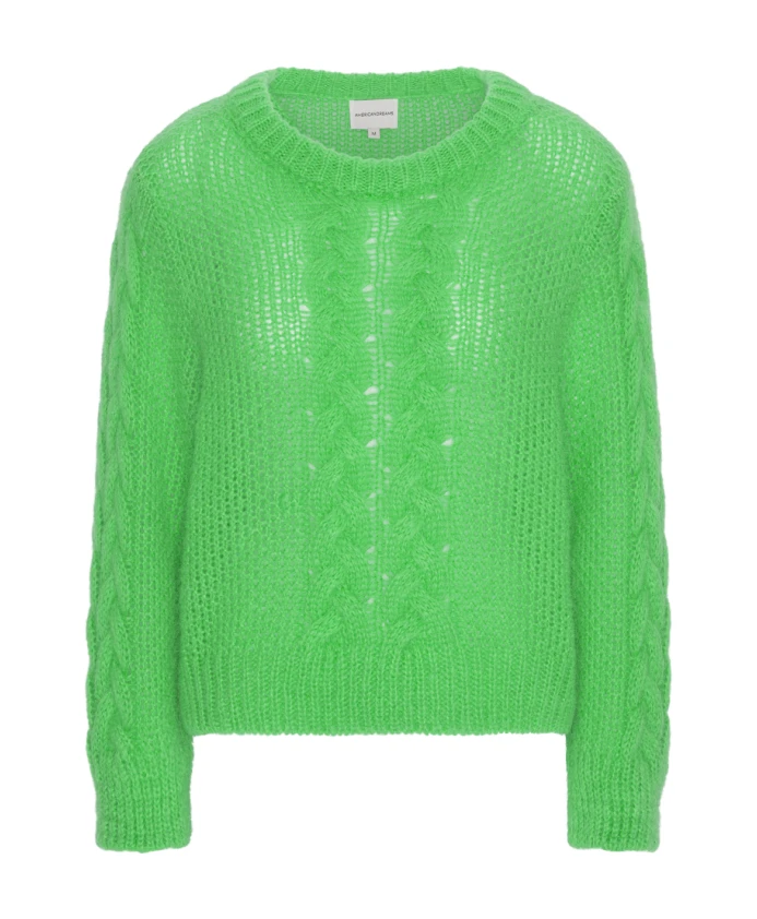 

Пуловер Луиза, связанный косами Americandreams, зеленый