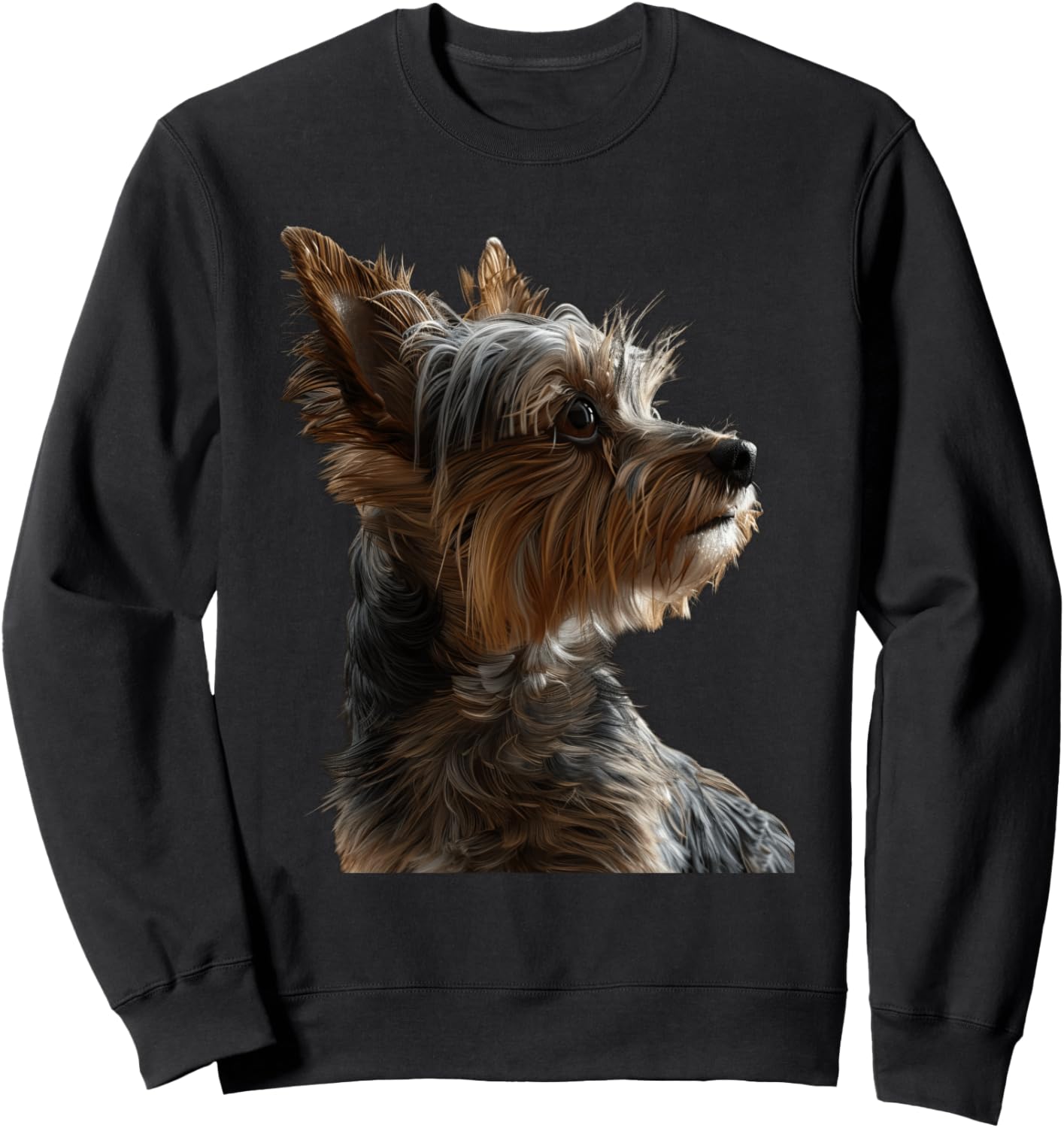 

Толстовка с изображением йоркширского терьера, черная, размер S Funny Yorkshire Terrier Design
