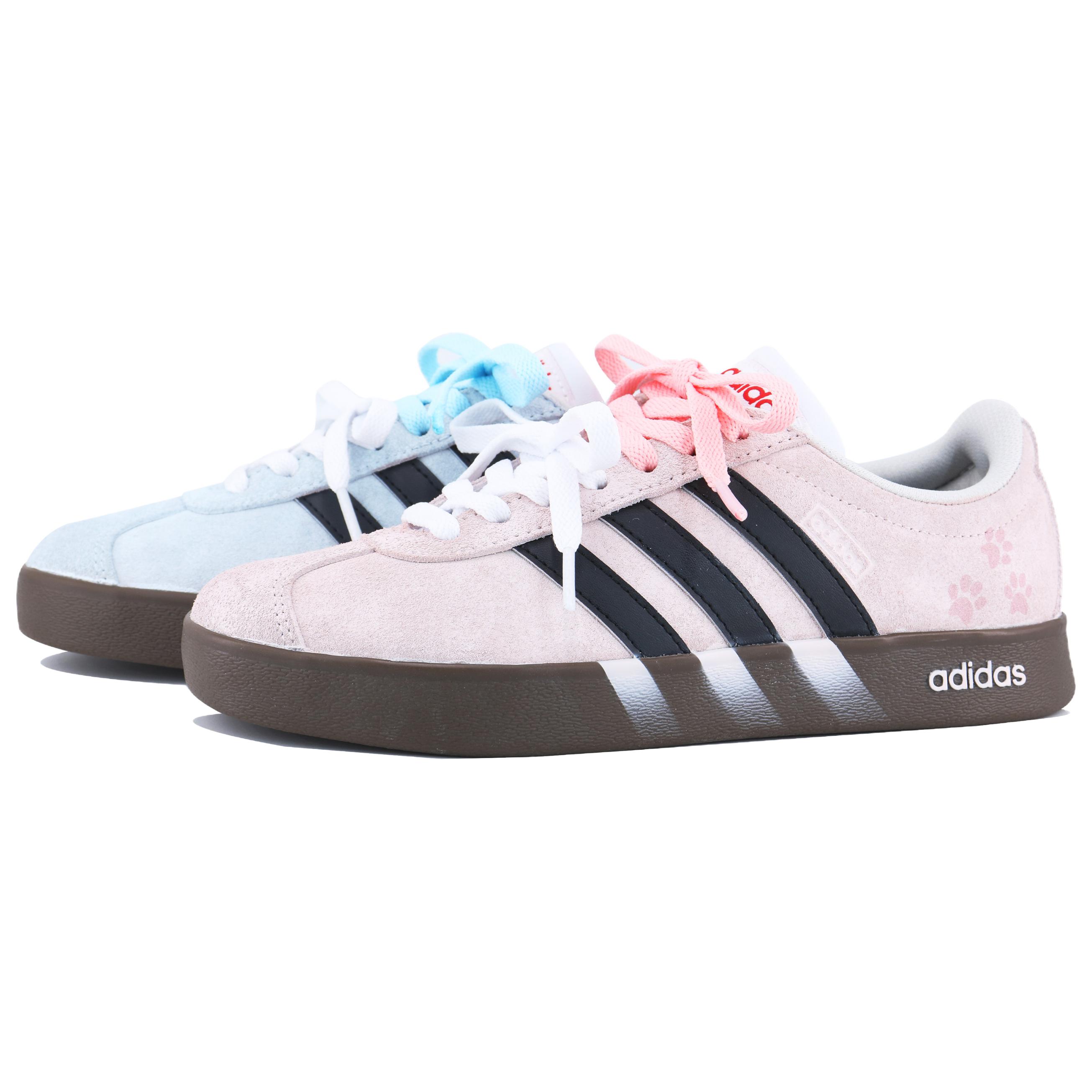 

Adidas VL COURT 20 - повседневные низкие скейтбордистские кроссовки с амортизацией, розово-голубые