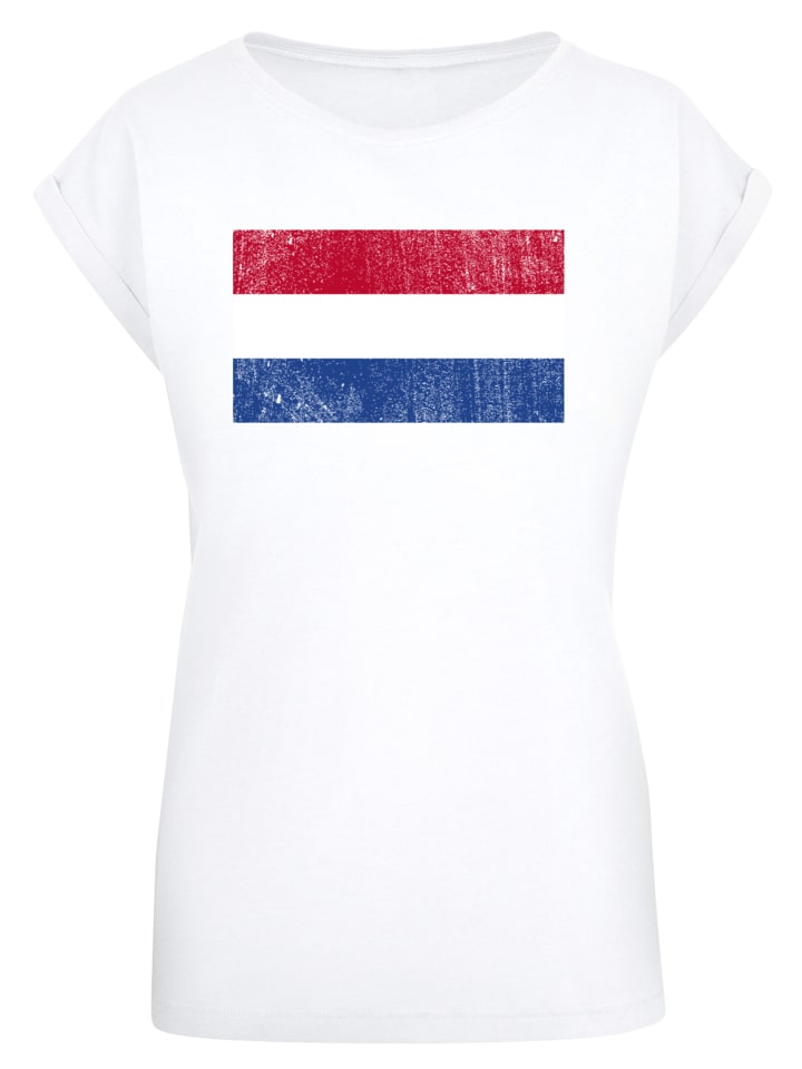 

F4NT4STIC Футболка с изображением флага Нидерландов (Голландия), потертая, белая, Белый, F4NT4STIC Футболка с изображением флага Нидерландов (Голландия), потертая, белая