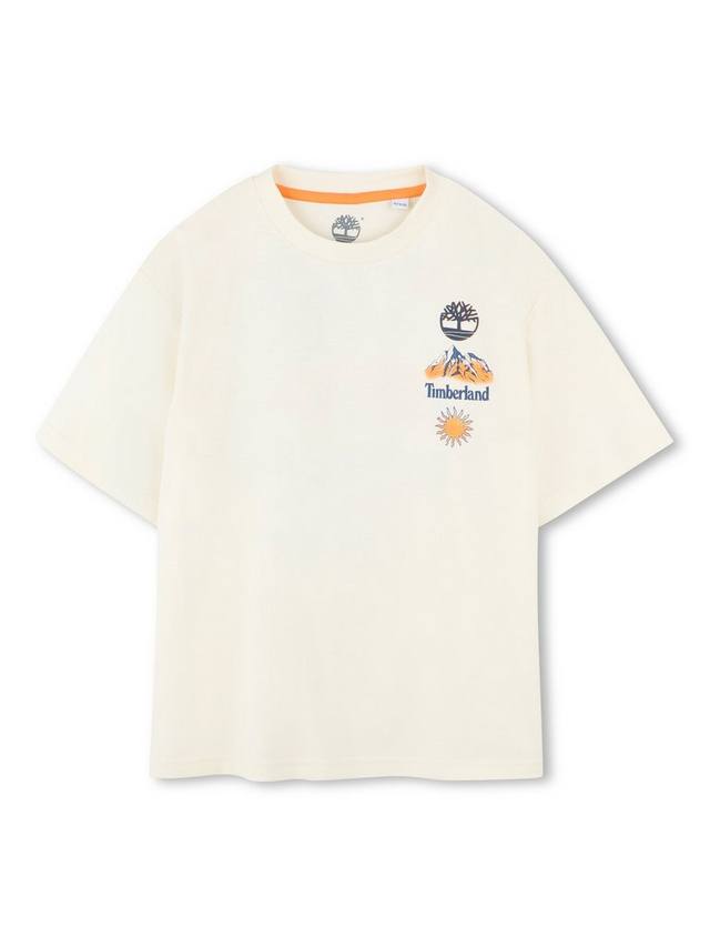

Детская футболка с логотипом Timberland, Cream