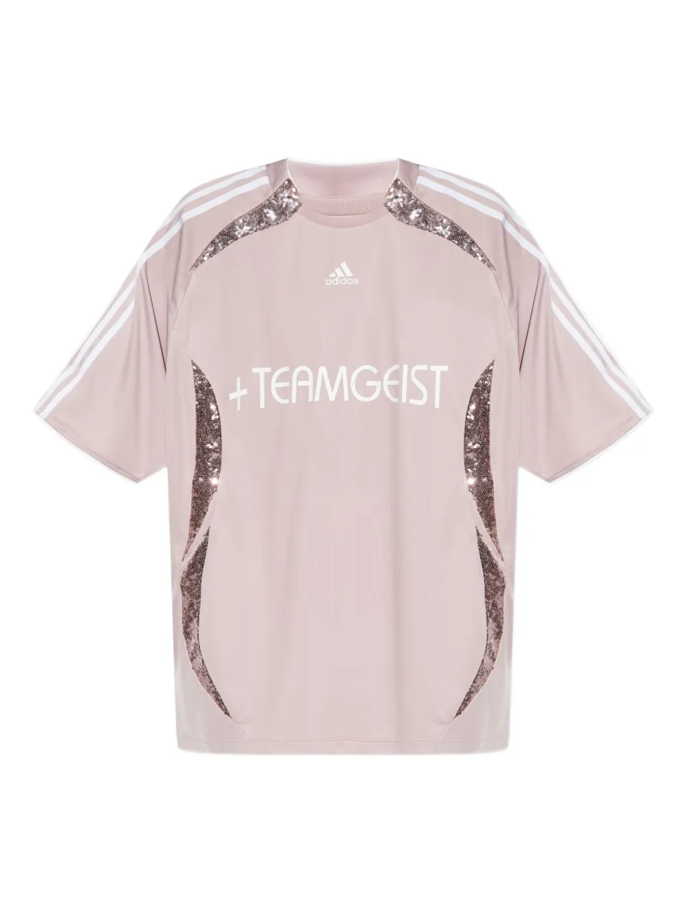 

Футболка Teamgeist sequin-panelled jersey adidas, розовый