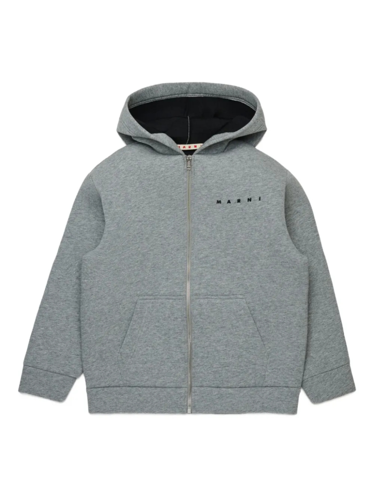 

Marni Kids худи на молнии с логотипом, серый