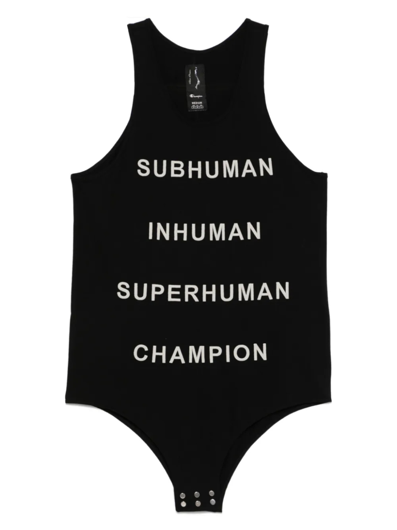 

Жилет с надписью Rick Owens X Champion, черный