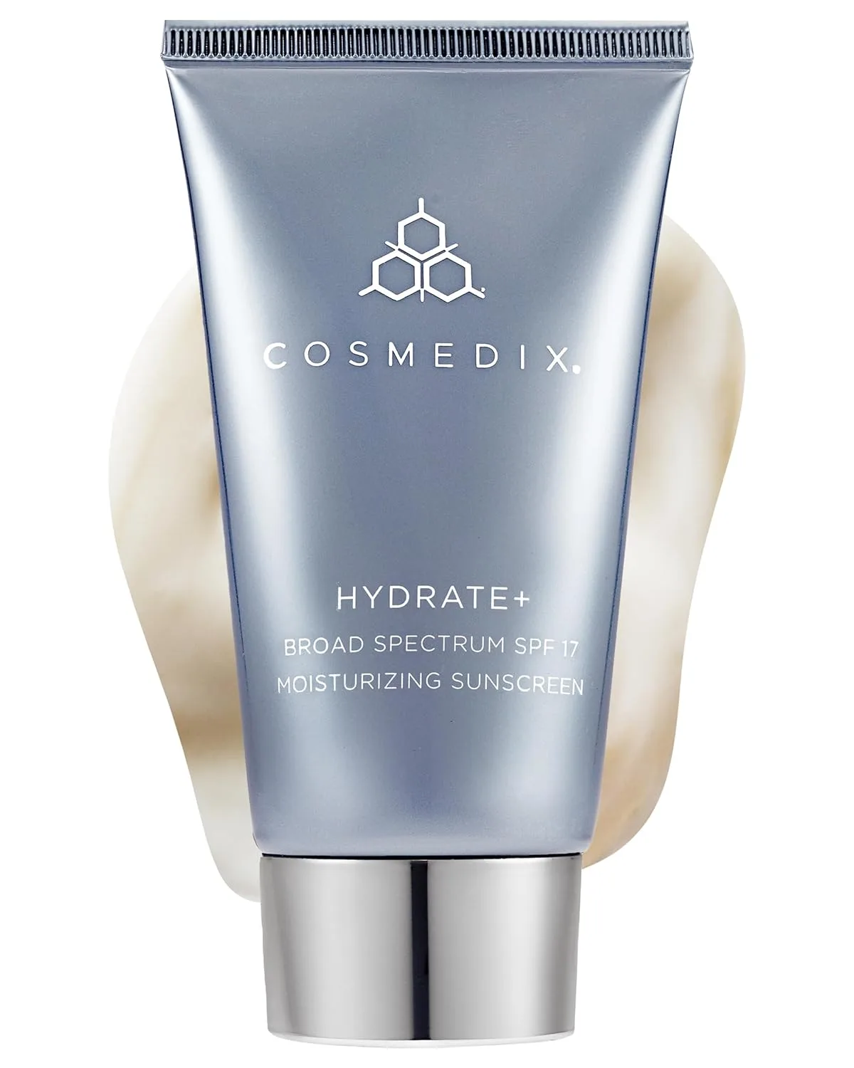 COSMEDIX Hydrate Plus Sunscreen с широким спектром SPF 17 - увлажняющий солнцезащитный крем для лица и тела для путешествий и ежедневного ухода, White
