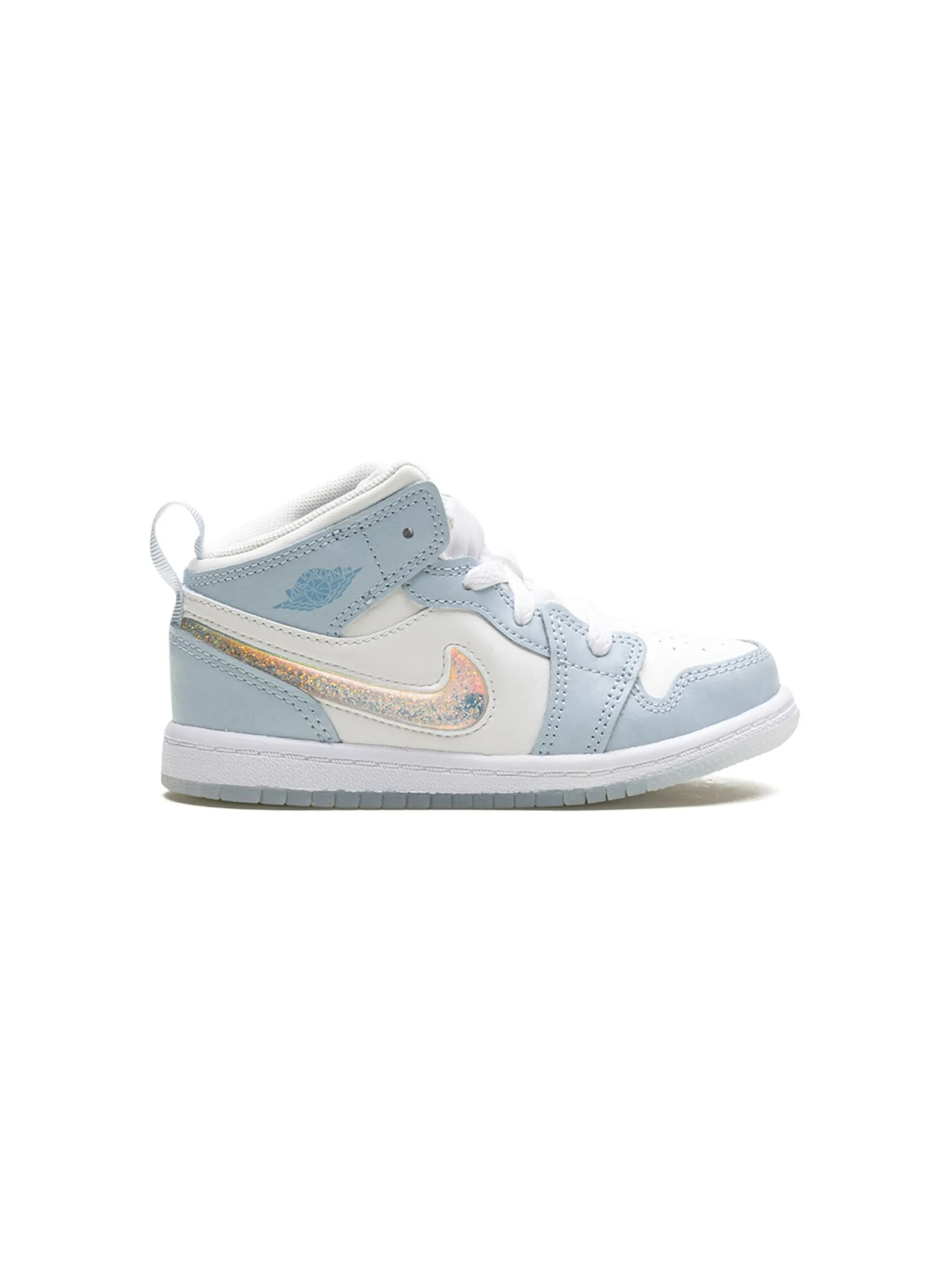 Кроссовки Air Jordan 1 Mid Glitter Swoosh Jordan Kids, синий — фото 2