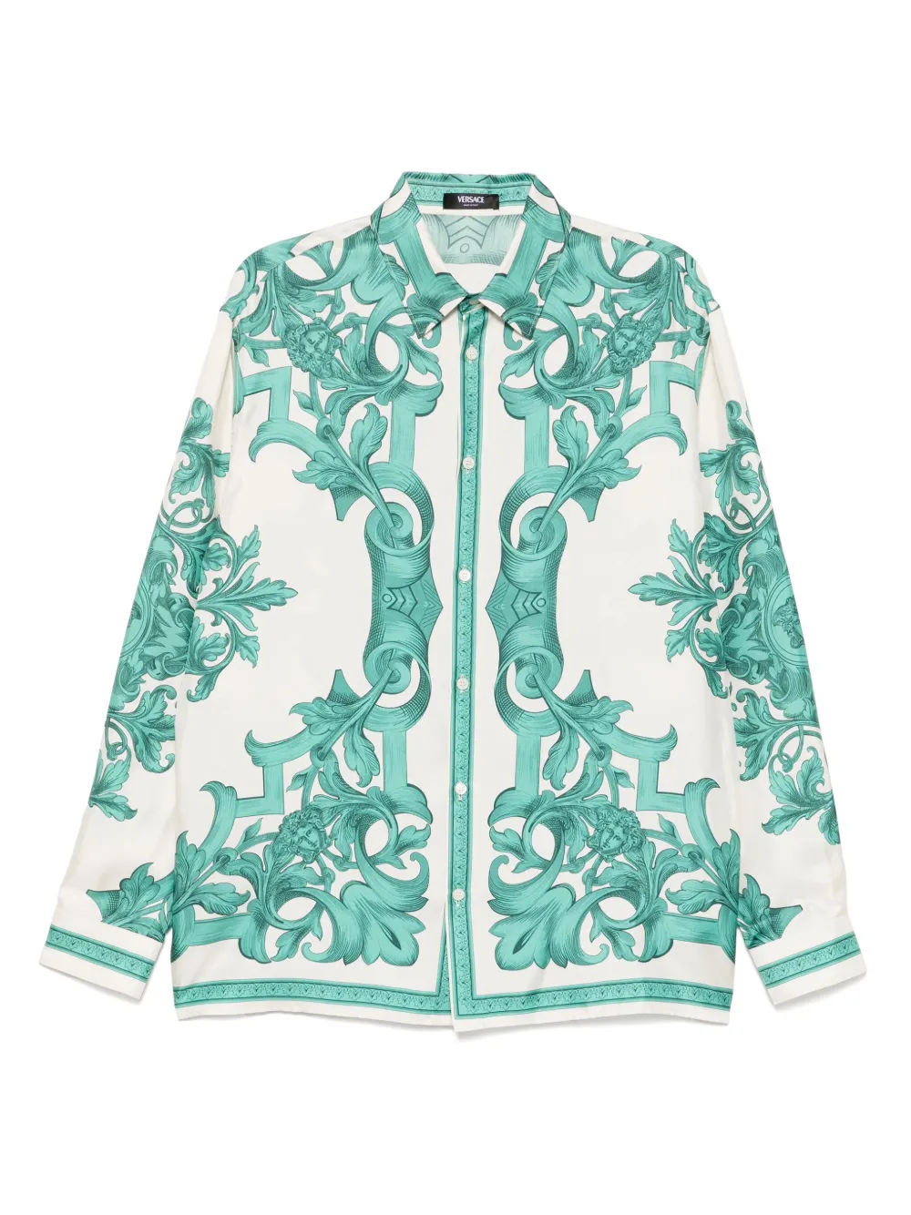 

Рубашка с графичным принтом VERSACE, зеленый