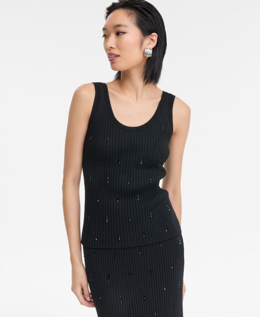 

Женская майка-свитер с вышивкой INC International Concept INC International Concepts, Deep Black