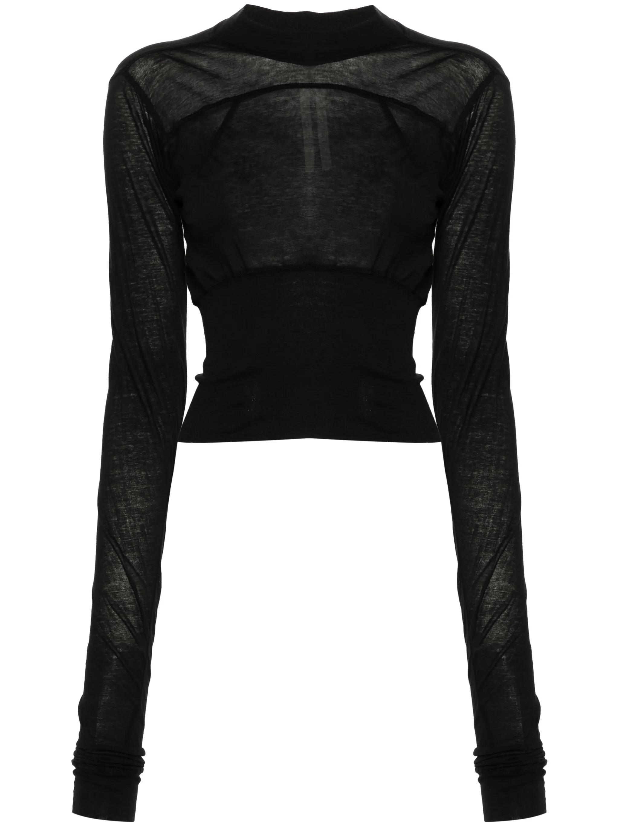 

Укороченная футболка с круглым вырезом Rick Owens, черный