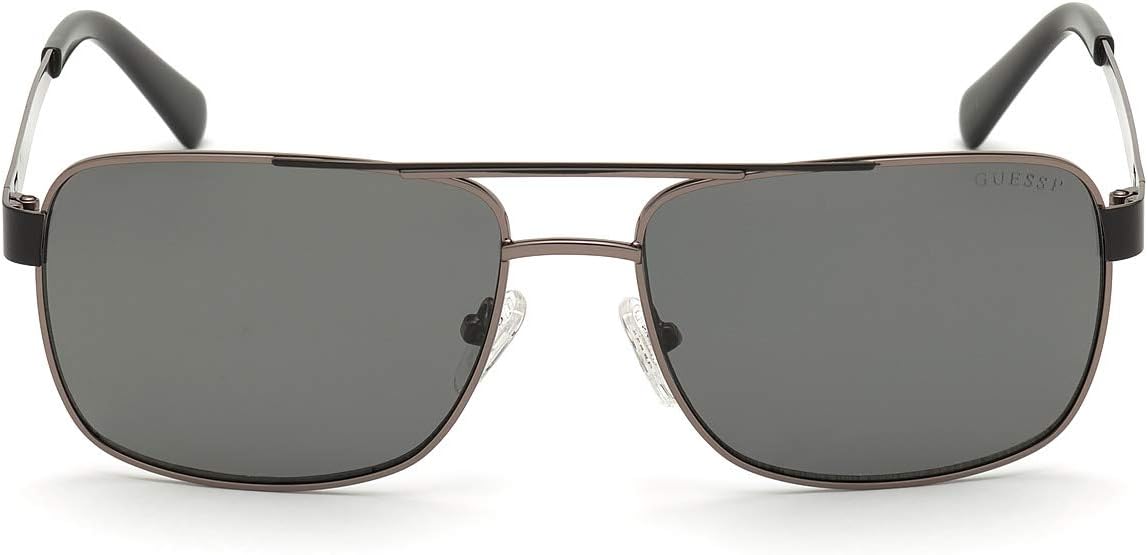 

Солнцезащитные очки GUESS GU 6968 08D, блестящие, металлик/дымчатые, поляризованные