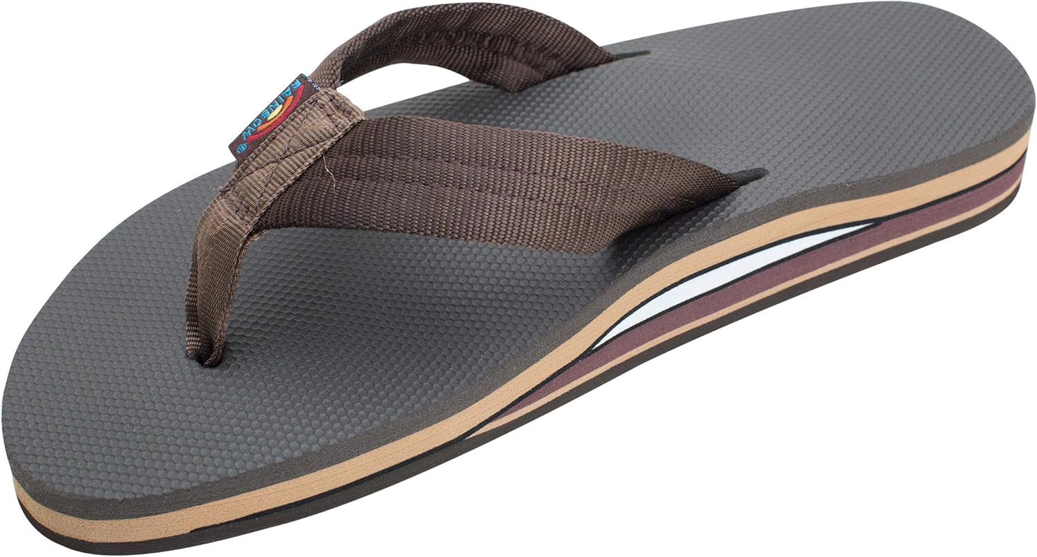 

Мужские сандалии Rainbow Double Layer Soft Top 1 с нейлоновым ремешком и наполнителем из EVA-резины Rainbow Sandals, коричневый